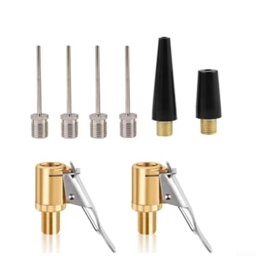 Metall-Ventiladapter-Set, Ventiladapter-Kit für Luftpumpe, Auto, Basketball, Luftmatratze, Inflator, Werkzeug-Set mit Aufbewahrungskoffer von Lecreatekit