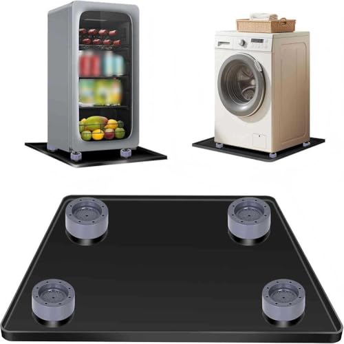 Mini-Kühlschrank-Silikonmatte, rutschfester Silikon-Bodenschutz mit 4 Bodenerhöhungen, Unterkühlschrankmatte, für Waschmaschinen-Weinschrank (61 x 61 cm) von Lecreatekit