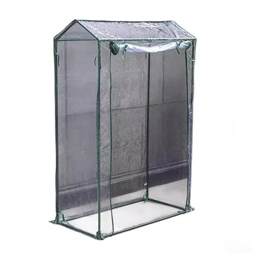 PVC-Gewächshausabdeckung, Gewächshausabdeckung mit Rollladen-Ausrüstung zur Unterstützung der Gartenarbeit verschiedener Pflanzensorten (100 x 50 x 150 cm) von Lecreatekit
