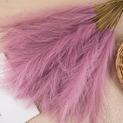 Pampas Schilfgras künstliche Blumensträuße in Mini-Größe, perfekte dekorative Elemente für jede Veranstaltung oder jeden Raum (Rosa Lila) von Lecreatekit