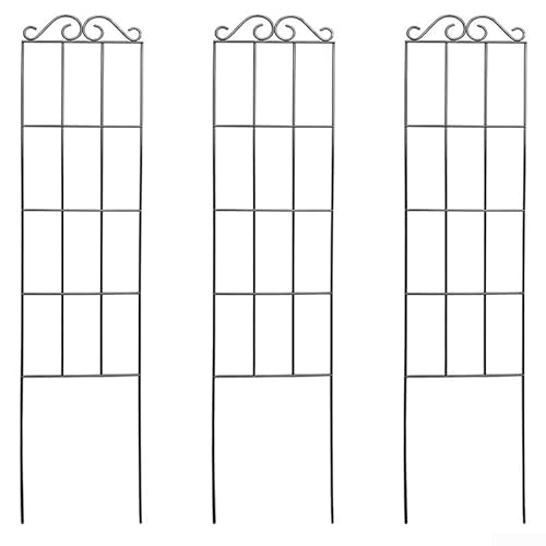 Pflanzen Kletterhilfe Garten Rankhilfe Garten Metall Pflanzenstütze Klettergerüst Outdoor Wandhalterung Rankhilfe Rankstäbe Schwarz von Lecreatekit