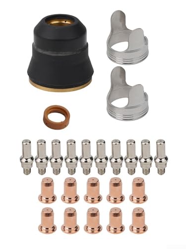 Plasmaschneider-Taschenlampen-Zubehör-Set für PT60 IPT60 JASIC PRO CUT 45 mit Elektroden, Schutztassen und Spitzen, 24-teilig von Lecreatekit