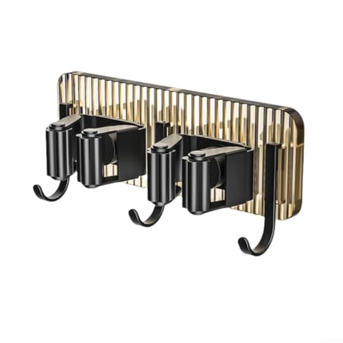 Platzsparender Werkzeug-Organizer mit einem an der Wand montierten Wischmopp-Halter-System (doppelt) von Lecreatekit