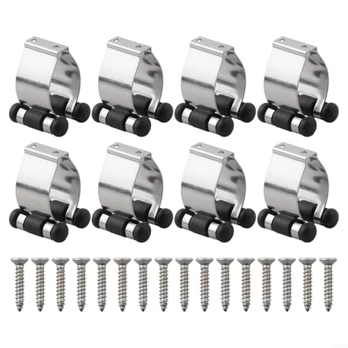 Pool-Queue-Halter-Set zur Wandmontage, 8 Metall-Clips, um Ihre Queues ordentlich und ordentlich zu halten (Silber) von Lecreatekit