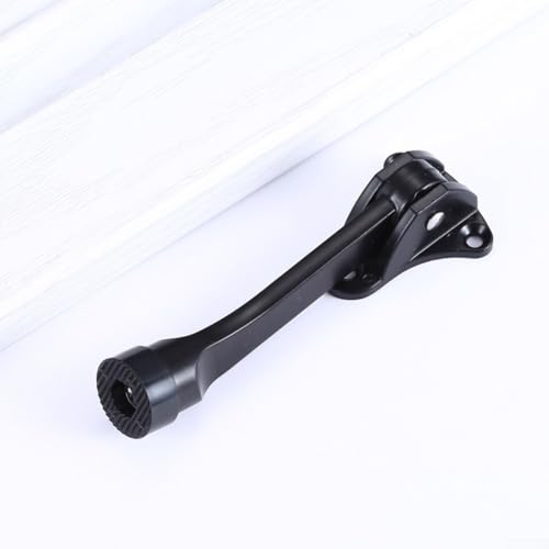 Praktischer Türstopper mit Zinklegierungsstruktur und weicher Gummi-Fußstütze (schwarz) von Lecreatekit