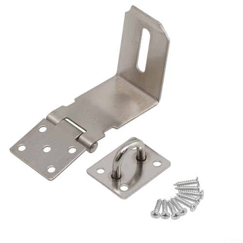 Premium Grade Hasp Lock and Staple for Padlocks, for Doors, Cabinets, and Box Security (12.7 cm) von Lecreatekit