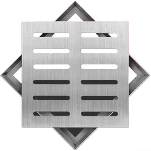 Quadratische Ablaufabdeckung mit verbesserter Drainage 201 Edelstahl, robustes Design für Außenbereiche (200 mm) von Lecreatekit