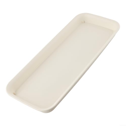 Robuste Abtropflösung, rechteckiger Untersetzer aus Kunstharz, perfekt geeignet für Zimmerblumen und Wassersammlung von Haustieren (Beige M) von Lecreatekit