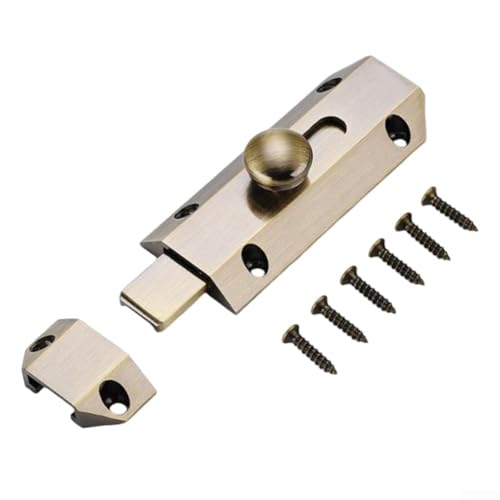 Robuster Messing-Schieberiegel, zuverlässige Sicherheit für Tore, Schränke und mehr (Bronze) von Lecreatekit