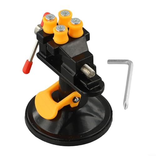 Robuster Saugnapfschraubstock für 360-Grad-Drehung, ideal zum Detailieren und Kleben von Teilen (schwarz) von Lecreatekit