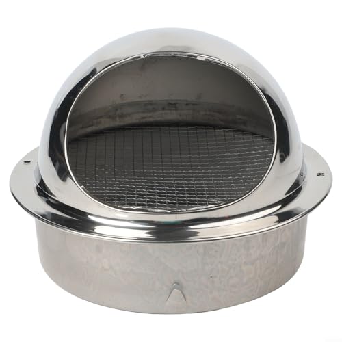 Runde Chrom-Entlüftung für optimale Luftzirkulation, geeignet für Küchenventilatoren, Wäschetrockner und Badezimmer-Absaugung (160 mm) von Lecreatekit