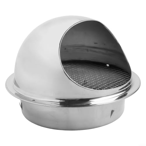 Runde Chrom-Entlüftung für optimale Luftzirkulation, geeignet für Küchenventilatoren, Wäschetrockner und Badezimmer-Absaugung (180 mm) von Lecreatekit