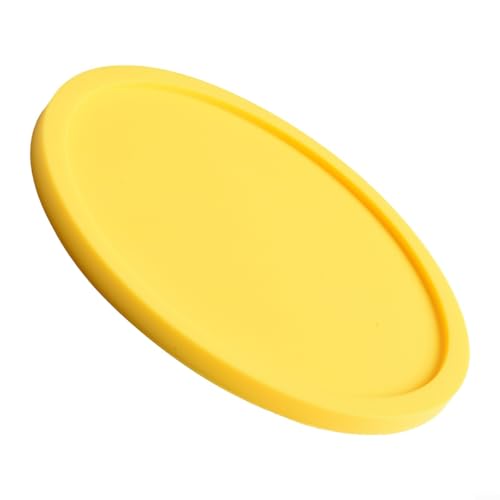 Runde Silikon-Untersetzer (6er-Set) Funktionsmatten halten Ihre Arbeitsplatten sauber von Feuchtigkeit (Gelb) von Lecreatekit