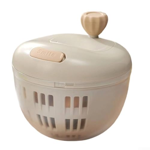 Salat Gemüse Dehydrator, multifunktionaler Salatschleuder Obst Gemüse Servierschüssel Behälter Dehydrator zum Kochen Essen (grau) von Lecreatekit