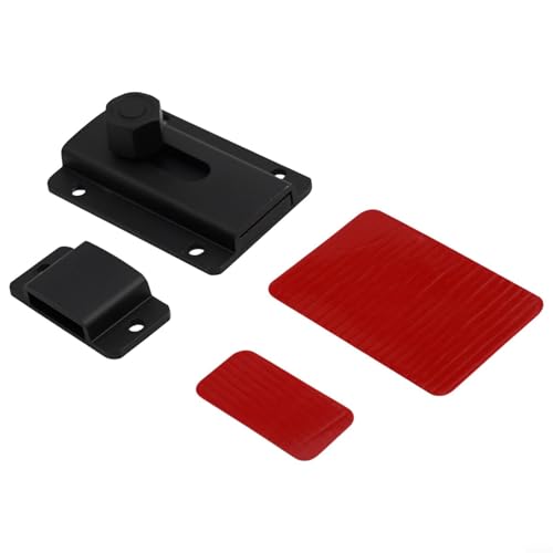 Schieberiegel aus stabiler Aluminiumlegierung für Haushalt und Lagertüren (schwarz) von Lecreatekit