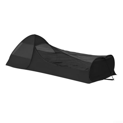 Schlafsack-Zelt, Outdoor-Schlafsack-Zelt, automatische Öffnung mit Dachfenster, einfache Installation, inklusive Aufbewahrungstasche, einfach zu tragen (schwarz) von Lecreatekit