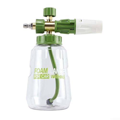 Schneeschaumlanze Autowäsche, Schaumlanze mit verstellbarem Sprüh-Reinigungsverhältnis, 360° drehbarer ABS-Topf für Autowäsche (Matcha-Grün) von Lecreatekit