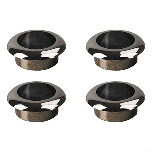 Schreibtisch-Kabelabdeckungs-Set, 4-teilig, für ordentliche Arbeitsbereiche, kompatibel mit 18 mm/25 mm Durchmesser Schreibtischlöchern (schwarz 25 mm) von Lecreatekit