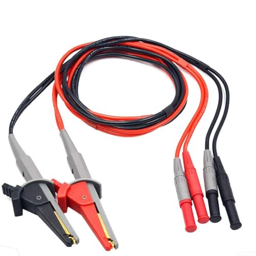 Silikon-Multimeter-Messleitungs-Set, hohe Isolations-Silikon-Testlinie mit Clips für LCR und Batterie-Innenwiderstandsprüfung Silikon-Multimeter-Messleitungs-Set, hohe Isolations-Silikon-Testlinie mit Clips für LCR und Batterie-Innenwiderstandsprüfung von Lecreatekit