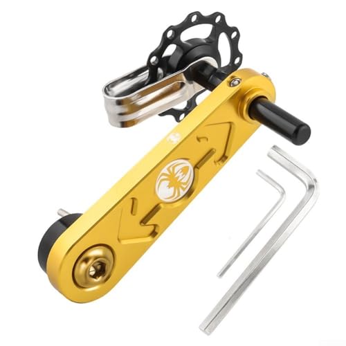 Single Speed Chain Presser, Bike Chain Tensioner, Chain Tensioner Guide Adapte, Adjuster Cycling Accessories for Optimal Chain Control (Gold) von Lecreatekit