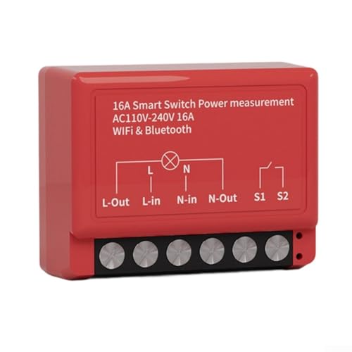 Smart Home Switch Modul, Wireless Relais Smart Switch Wandschalter Modul Fernbedienung Messung für einfache Einrichtung Smart Home Switch Modul, Wireless Relais Smart Switch Wandschalter Modul Fernbedienung Messung für einfache Einrichtung von Lecreatekit