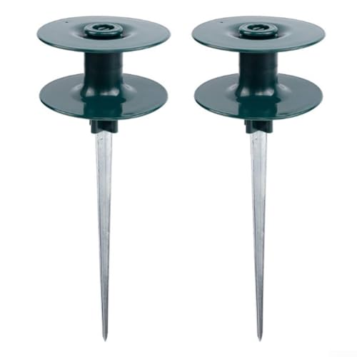 Stabile Schlauchführung mit robuster Rolle und Zinkspieß für Sicherheit im Garten (2 Stück) von Lecreatekit