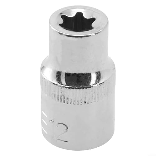 Steckschlüsselsatz für E Typ Stecknüsse E10/E12/E14/E16/E18/E20/E22/E24 mit 1/2 Vierkant Schnittstelle für Ratschenschlüssel (E12) von Lecreatekit