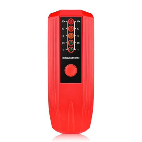 Strahlungsmessgerät mit mehreren Indikatoren, um Ihnen zu helfen, über EMF-Werte informiert zu bleiben (rot + schwarz) von Lecreatekit