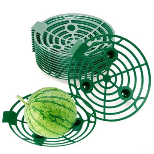 Stützständer Rankgitter, Pflanzenmelonen-Stützwiege, Obstständer, Rankgitter für Kürbis, Wassermelone, Kürbis, Anbau, Garten, Bodenschutz (grün) von Lecreatekit