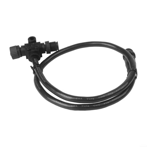 T-Splitter-Anschlusskabel, M125P 3-Wege-T-Splitter für NMEA 2000 Wasserdicht IP67 Messing-Kunststoffkonstruktion für Marine-Einsatz von Lecreatekit