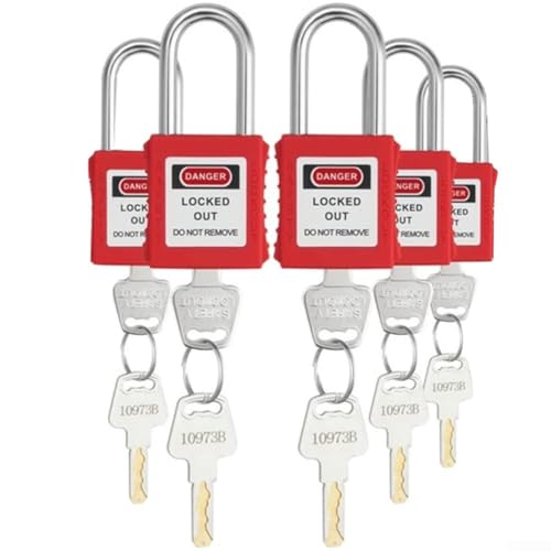 Tagout Schlösser Schlüssel, Sicherheits-Vorhängeschloss Vorhängeschloss mit Schlüsseln Lockout Tagout Schlösser Wasserdicht Rostfreies Design für erhöhte Sicherheit Tagout Schlösser Schlüssel, Sicherheits-Vorhängeschloss Vorhängeschloss mit Schlüsseln Lockout Tagout Schlösser Wasserdicht Rostfreies Design für erhöhte Sicherheit von Lecreatekit
