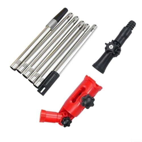 Teleskopstangenadapter, 170 cm ausziehbare Stange mit zwei verstellbaren Adaptern zur Schmutzentfernung für Dachboden- und Dachrinnenreinigung von Lecreatekit