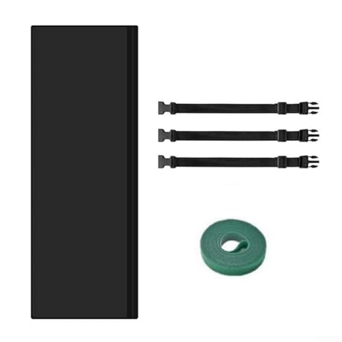 Tragbare Klimaanlagen-Abluftschlauchabdeckung, AC-K-Isolierhülse mit elastischen Bändern, 150 cm, waschbare Hitzeschutzabdeckung (schwarz) von Lecreatekit