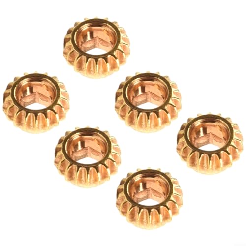 Tuning mit 6 Gitarren-Stimmwirbeln mit Sechskant-Loch-Getriebe-Set für Musiker (goldfarben) von Lecreatekit