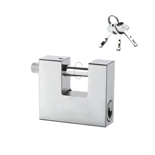 Vorhängeschloss in D-Form, wasserdicht, mit 3 Schlüsseln für maximalen Schutz (50 mm) von Lecreatekit
