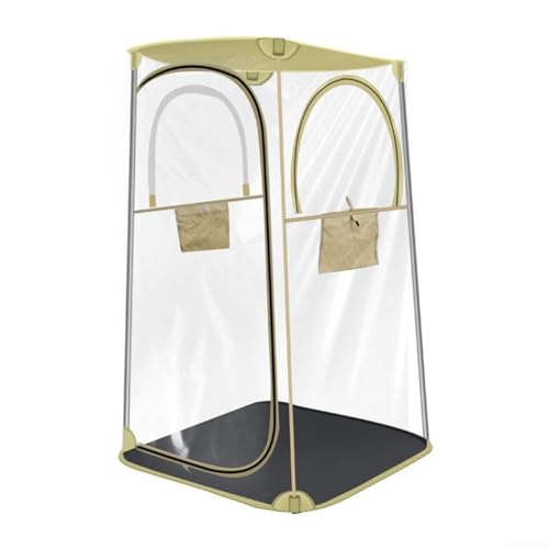 Wasserdichtes transparentes PVC-Vierseiten-Zelt für Outdoor zum Angeln, Camping und Sport, mit einfacher Einrichtung und Aufbewahrungstasche von Lecreatekit