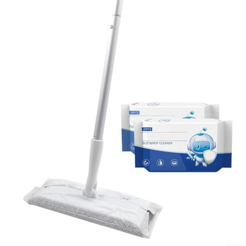 Wischmopp-Reinigungssystem 2-in-1 Lösung zur Staubentfernung mit wiederverwendbaren Pads für einfache Wartung auf Hartholzböden (A) von Lecreatekit