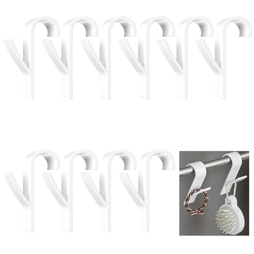 Lectorias 10 PCS Duschwand Handtuchhalter, Haken für Handtuchheizkörper, Fensterhaken Zum Einhängen, Hakens für Badezimmerheizkörper, Kühlerhaken, Kleiderbügel für Handtuchwärmer Im Badezimmer, Weiß. von Lectorias