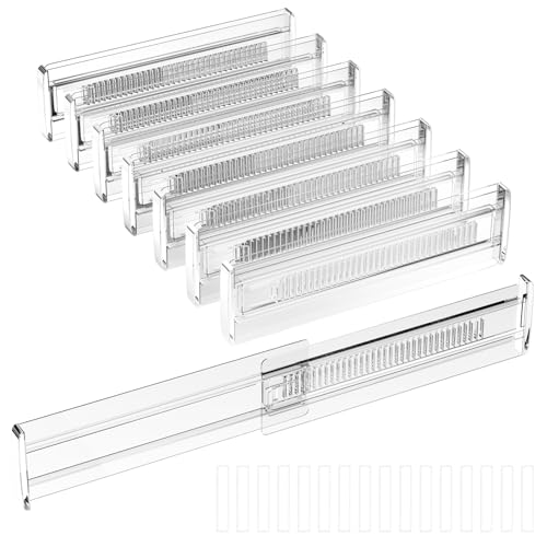 Lectorias 8er-Set Schubladentrenner Verstellbar, Schubladen Trenner, Schubladenteiler KüChe, Drawer Dividers, Schubladeneinteiler, Trennwand Schublade, Schubladeneinteilung Schubladeneinsatz von Lectorias