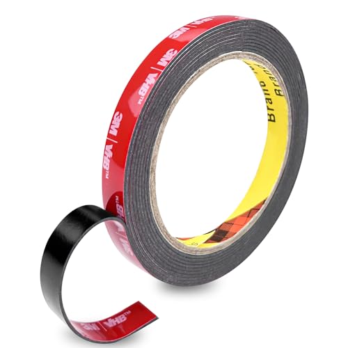 Lectorias Klein Doppelseitiges Klebebands Extras Stark, Adhesive Double Sided Tape, Doppelklebeband, Doppelseitig Klebebänder Zuhause, Beidseitig Montageband, Dünnes Zweiseitiges Klebebands, Schwarz von Lectorias