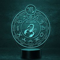 Scorpion Scorpio Als Sternzeichen Astrologie Horoskop, Led Licht Individualisierbare Nachttischleuchte Zodiac Tierkreiszeichen Esoterik Scorpion Scorpio Als Sternzeichen Astrologie Horoskop, Led Licht Individualisierbare Nachttischleuchte Zodiac Tierkreiszeichen Esoterik von LedTommy