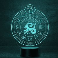 Steinbock Capricorn Als Sternzeichen Astrologie Horoskop, Led Licht Individualisierbare Nachttischleuchte Zodiac Tierkreiszeichen Esoterik Steinbock Capricorn Als Sternzeichen Astrologie Horoskop, Led Licht Individualisierbare Nachttischleuchte Zodiac Tierkreiszeichen Esoterik von LedTommy