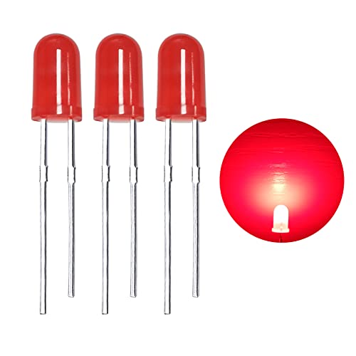(Rotes 60 grad) 120 Stück 3 mm LED mit hoher Helligkeit, klare LED-Leuchtdioden, LED-Lampe, 3 mm, runde Kopfbandkante von LedWekei
