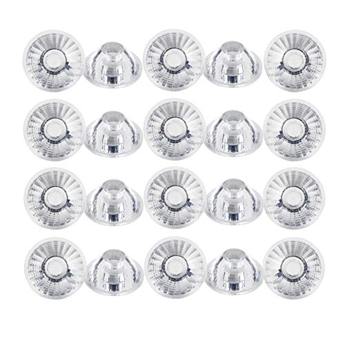 Flysky (20 Pack) Acrylic Lens with Black Mount, Focusing LED Lens Use for LED Beads, LED Chip, LED Lamp Focus, 25 Degree Φ35mm von LedWekei