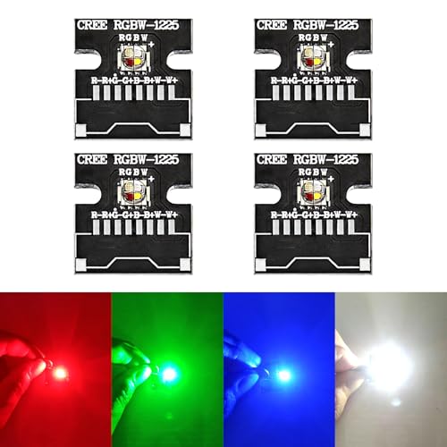 LED-Chip-Leuchtmittel,12W RGBW 4-in-1, Hochleistungs-LED-Perlen, LED-Modul, Pixel, Licht, kleine LEDs, Lampon, Aluminium-Kühlkörper, Leiterplatte, LED-Glühbirne für Punktlichtflutlicht (4 Stück) LED-Chip-Leuchtmittel,12W RGBW 4-in-1, Hochleistungs-LED-Perlen, LED-Modul, Pixel, Licht, kleine LEDs, Lampon, Aluminium-Kühlkörper, Leiterplatte, LED-Glühbirne für Punktlichtflutlicht (4 Stück) von LedWekei