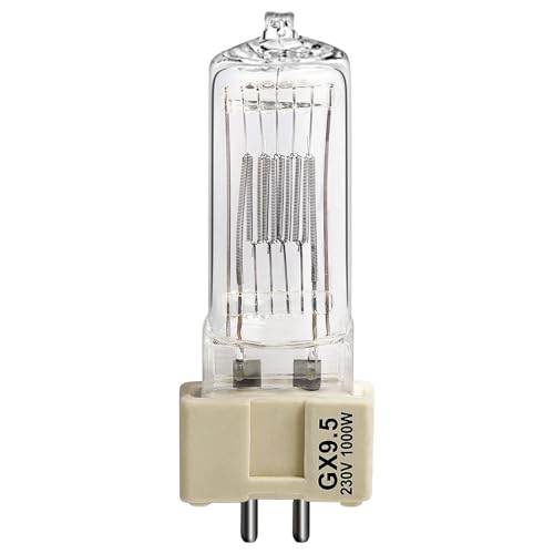 LedWekei GX9,5 Halogenlampen, 220 V Halogen GX 9,5 1000 W, Strahlerlampen, dimmbare 3200 K warmweiße Glühbirnen, 1 Stück LedWekei GX9,5 Halogenlampen, 220 V Halogen GX 9,5 1000 W, Strahlerlampen, dimmbare 3200 K warmweiße Glühbirnen, 1 Stück von LedWekei