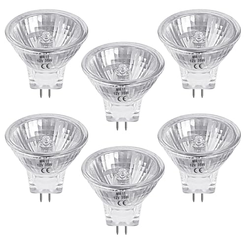 LedWekei Gu4-Halogenlampen, Mr11, 12 V, 35 W, dimmbare 2700 K warmweiße Glühbirnen (6er-Pack) von LedWekei