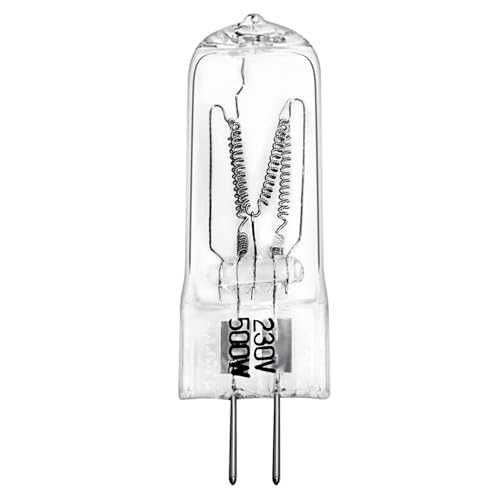 LedWekei Halogenlampen, 230 V, Halogen, 500 W, Strahlerlampen, dimmbare 3200 K warmweiße Glühbirnen, 1 Stück 2-poliger feiner Anschluss von LedWekei