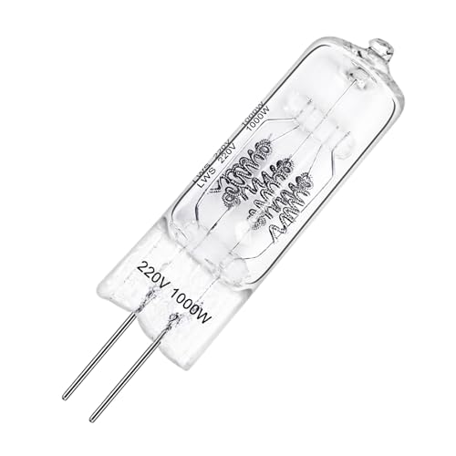 LedWekei Halogenlampen, 230 V Halogen 1000 W, Strahlerlampen, dimmbare 3200 K warmweiße Glühbirnen, 1 Stück 2-poliger feiner Anschluss von LedWekei