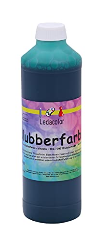 Ledacolor Blubberfarbe | Wasserfarbe zum aufblasen | GRÜN 500 ml | Einzigartige Effekt-Farbe für Kinder | Auswaschbar | Schadstofffrei [unbedenklich] von Ledacolor